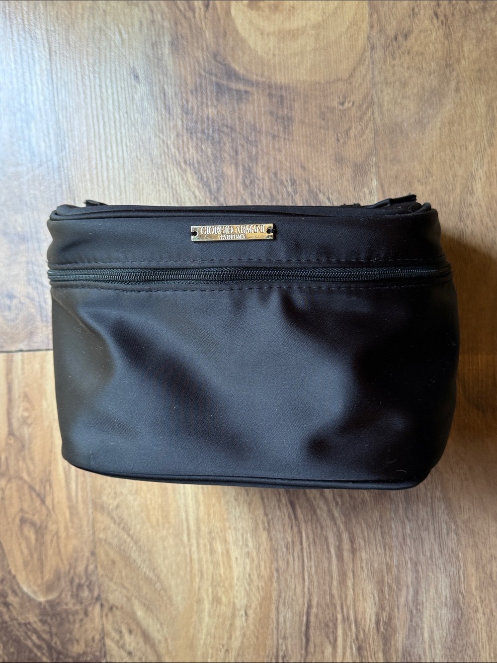 Black Giorgio Armani Travel Toiletry Bag